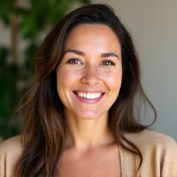 Professional headshot of Sarah Davis, a compassionate female mental health counselor.