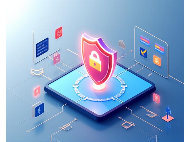 Illustration of data security and privacy protection on a digital device.
